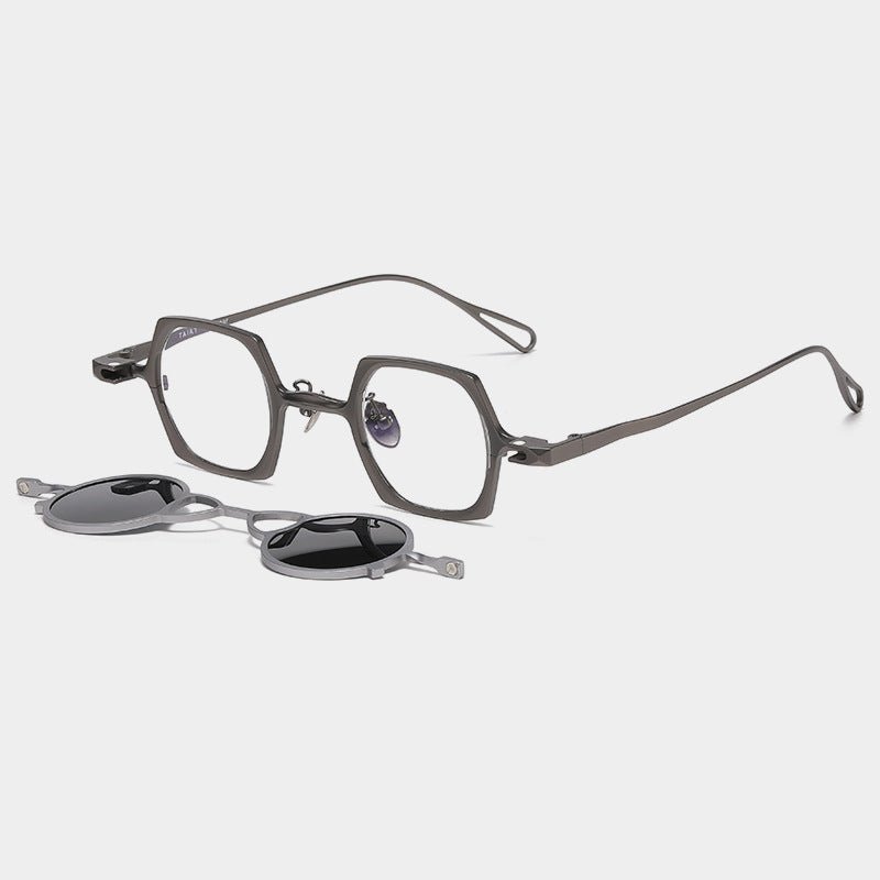 Unisex Magnetic Pure Titanium Polarized Sunglasses — Auspicious Cloud Design - Undefyning Lynes