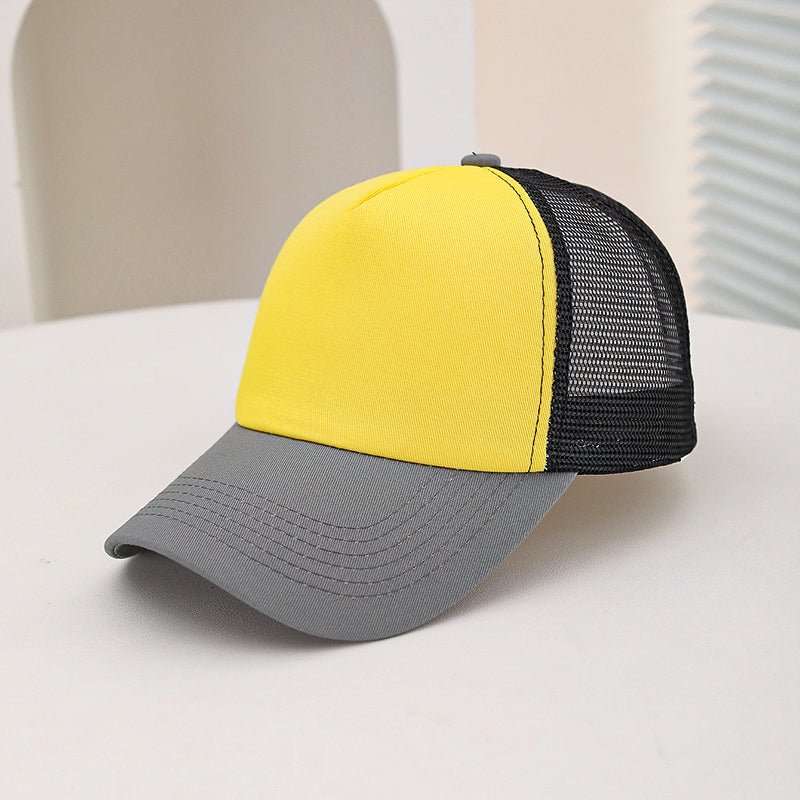 Unisex Two-Tone Mesh Trucker Hat — Adjustable Breathable Sun Cap - Undefyning Lynes