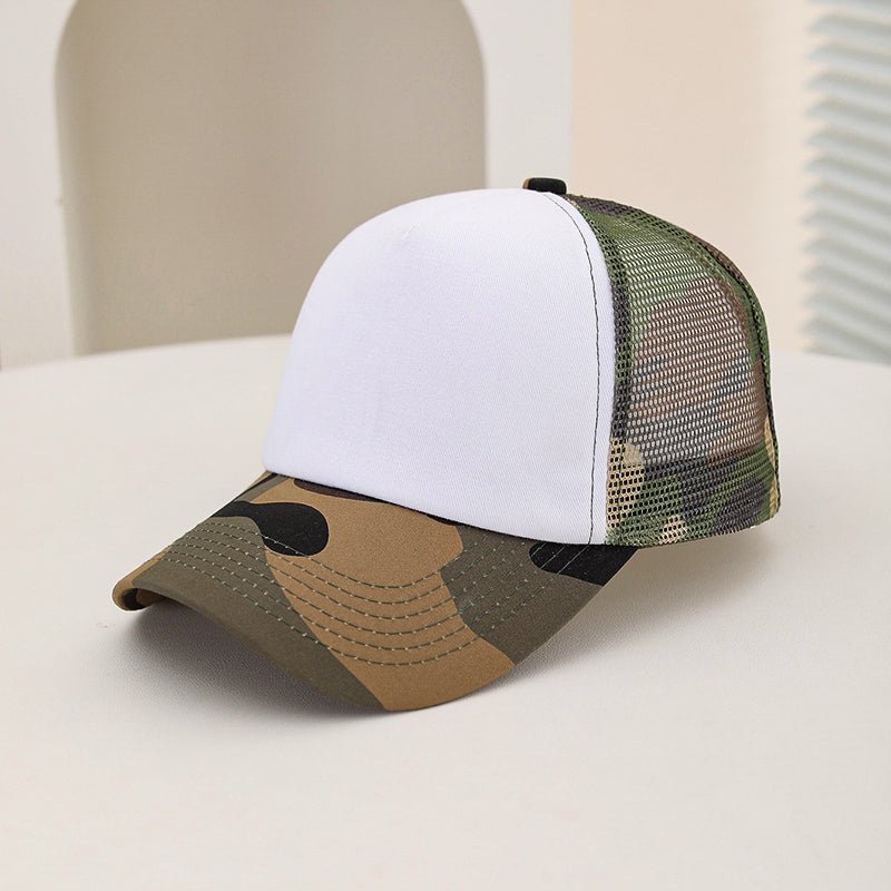 Unisex Two-Tone Mesh Trucker Hat — Adjustable Breathable Sun Cap - Undefyning Lynes