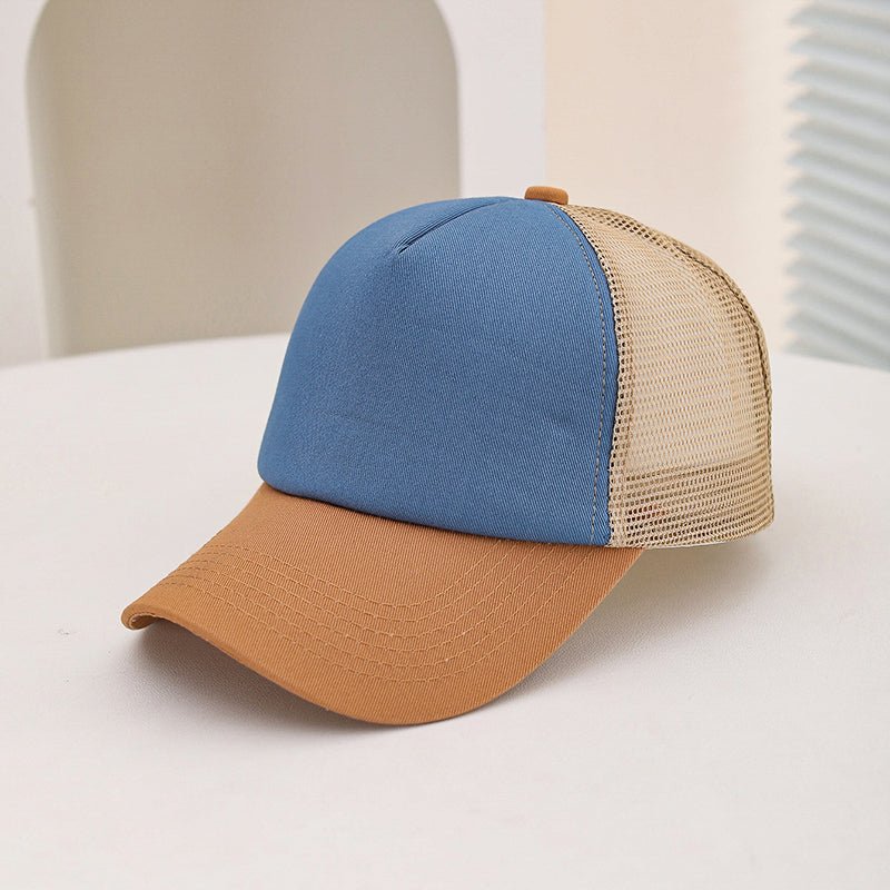 Unisex Two-Tone Mesh Trucker Hat — Adjustable Breathable Sun Cap - Undefyning Lynes