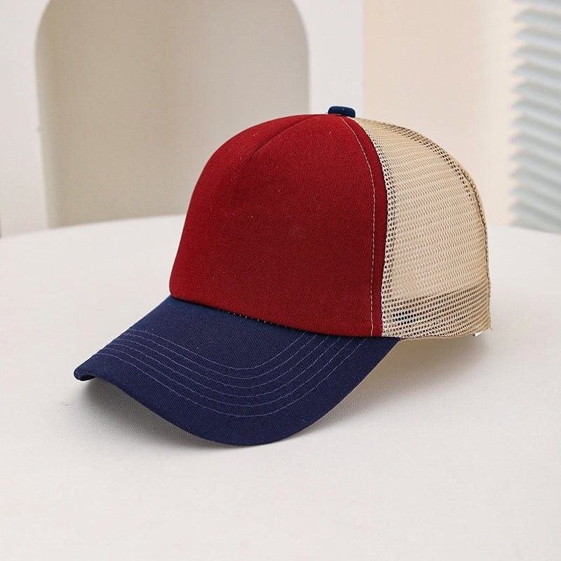 Unisex Two-Tone Mesh Trucker Hat — Adjustable Breathable Sun Cap - Undefyning Lynes