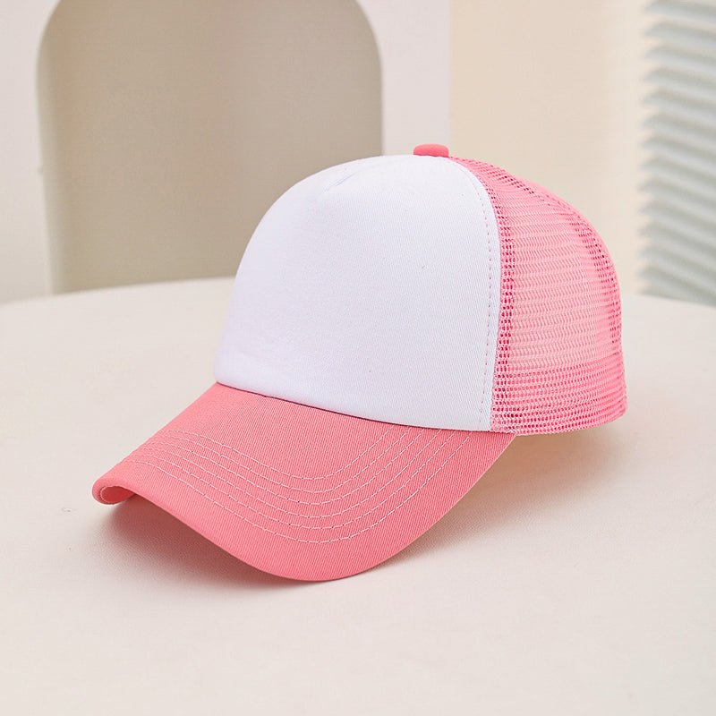 Unisex Two-Tone Mesh Trucker Hat — Adjustable Breathable Sun Cap - Undefyning Lynes