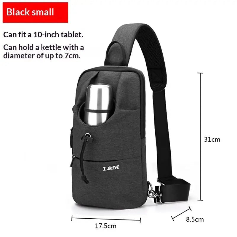 Urban Glide Waterproof Crossbody Bag – Sleek Gear for Every Commute - Undefyning Lynes