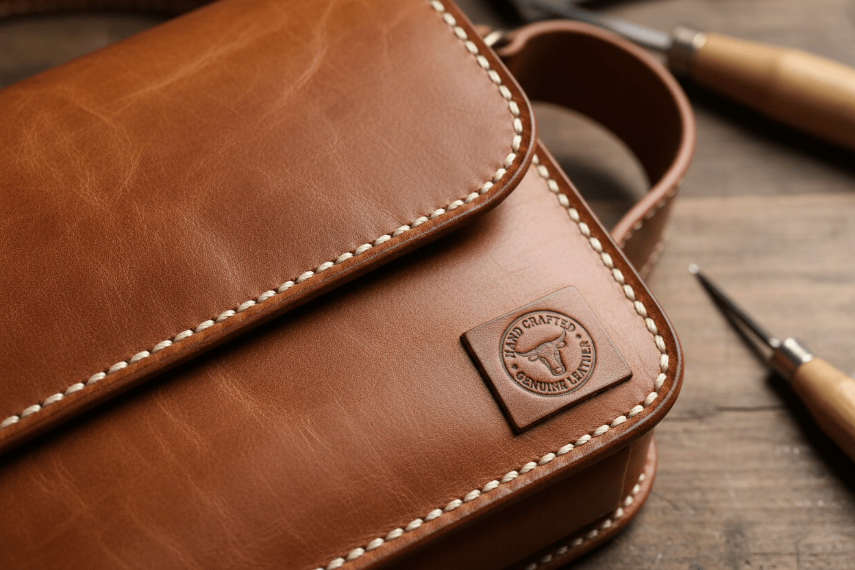 Vintage Leather Sling Bag - Genuine Cowhide Chest Pack - Undefyning Lynes