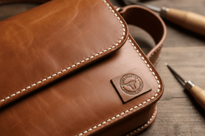 Vintage Leather Sling Bag - Genuine Cowhide Chest Pack - Undefyning Lynes