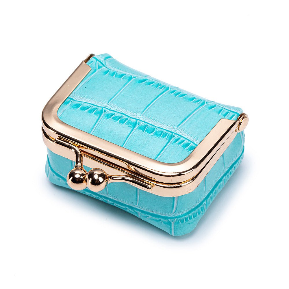 Women's Full-Grain Cowhide Coin Wallet – Crocodile Pattern, 7 Colors - Undefyning Lynes