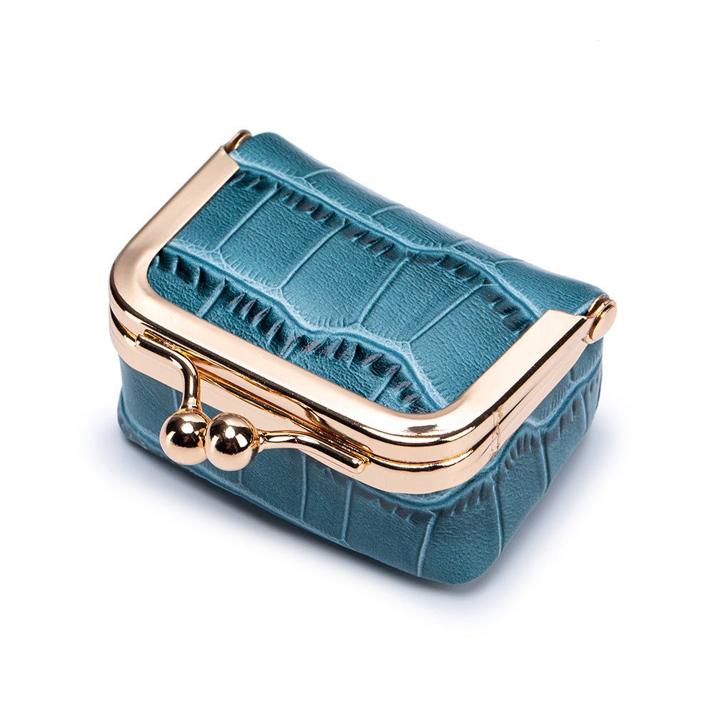 Women's Full-Grain Cowhide Coin Wallet – Crocodile Pattern, 7 Colors - Undefyning Lynes