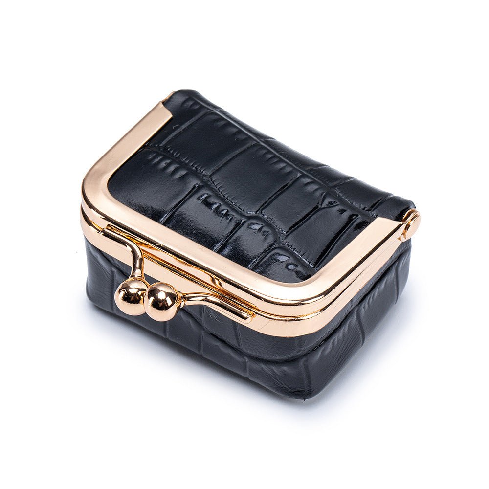 Women's Full-Grain Cowhide Coin Wallet – Crocodile Pattern, 7 Colors - Undefyning Lynes
