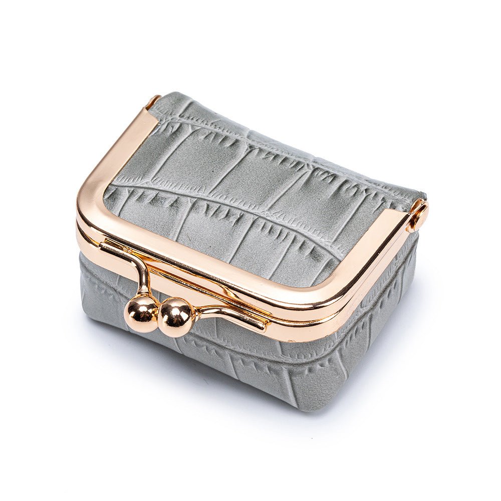 Women's Full-Grain Cowhide Coin Wallet – Crocodile Pattern, 7 Colors - Undefyning Lynes