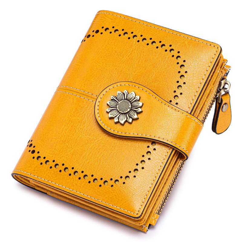 Women's Genuine Leather RFID Wallet – 64-Thread Stitching, 4 Colors - Undefyning Lynes