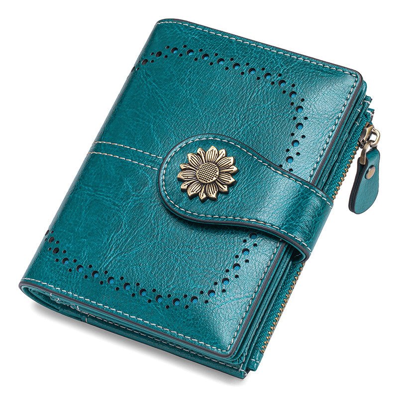 Women's Genuine Leather RFID Wallet – 64-Thread Stitching, 4 Colors - Undefyning Lynes