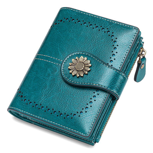 Women's Genuine Leather RFID Wallet – 64-Thread Stitching, 4 Colors - Undefyning Lynes