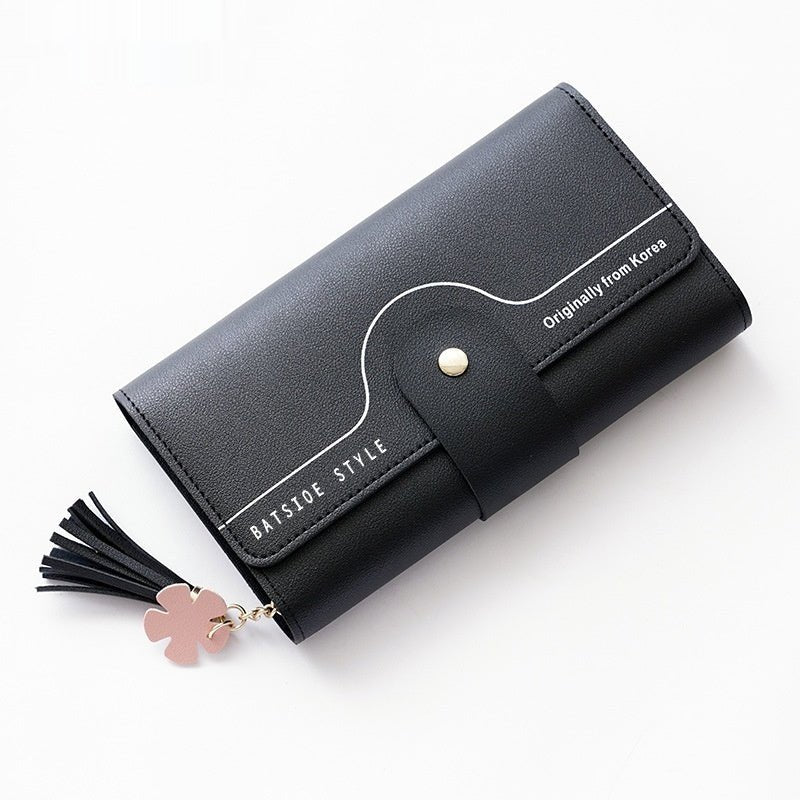Women's Tassel Clutch Bag – Letter Buckle, Petal Design, 8 Colors - Undefyning Lynes
