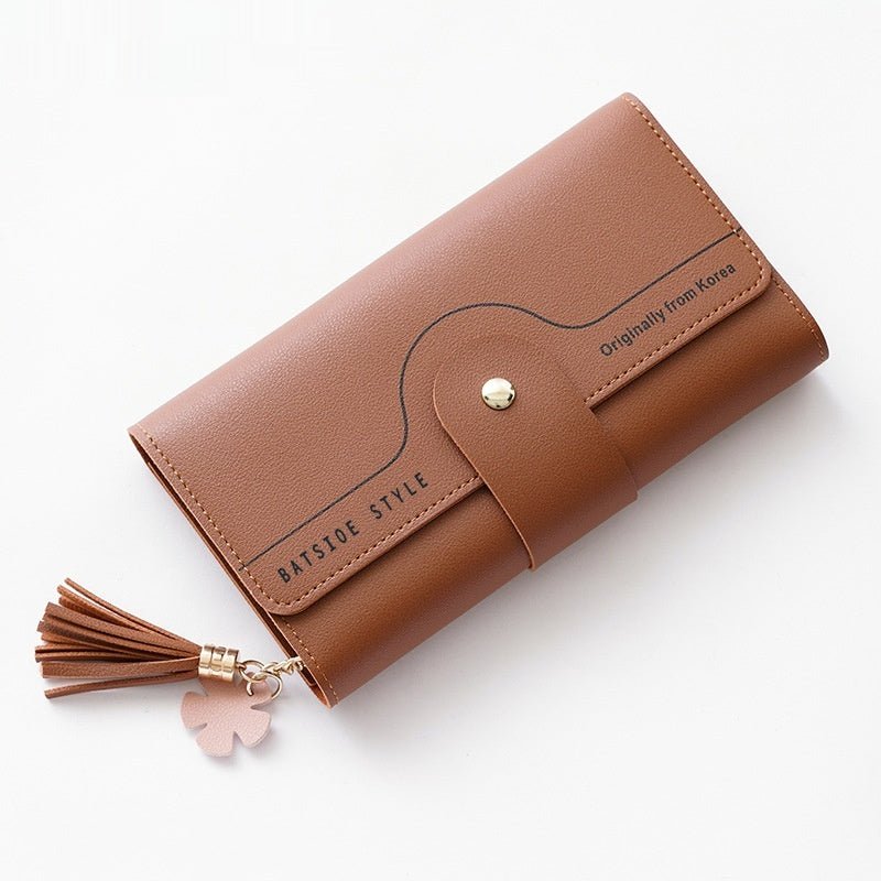 Women's Tassel Clutch Bag – Letter Buckle, Petal Design, 8 Colors - Undefyning Lynes