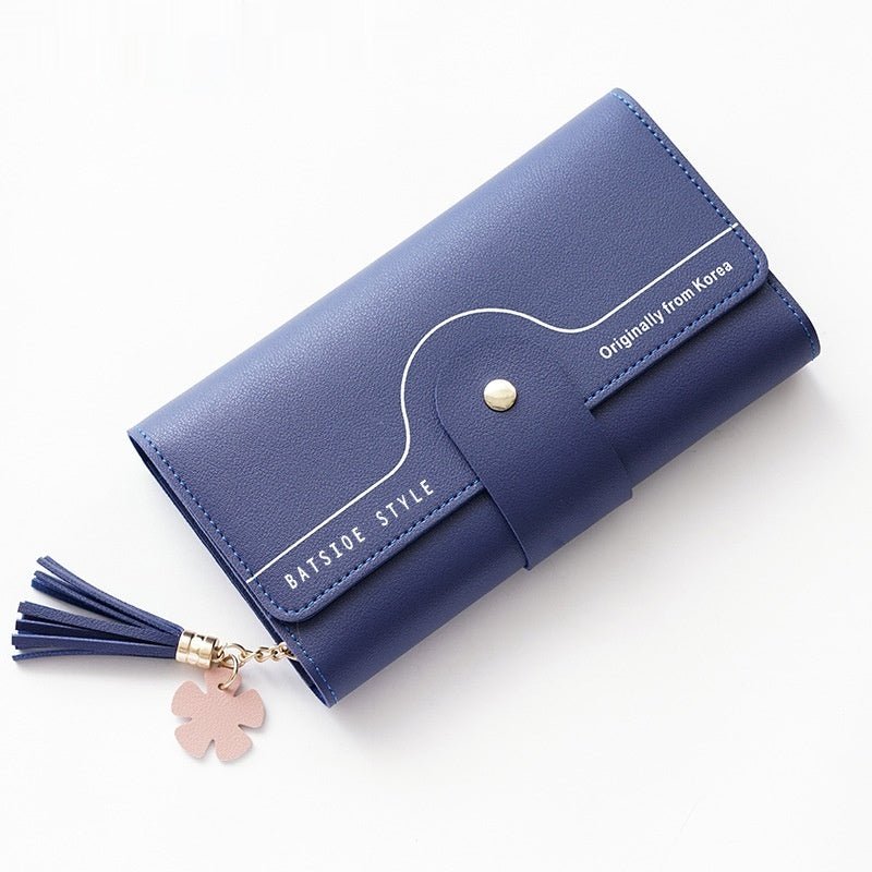 Women's Tassel Clutch Bag – Letter Buckle, Petal Design, 8 Colors - Undefyning Lynes