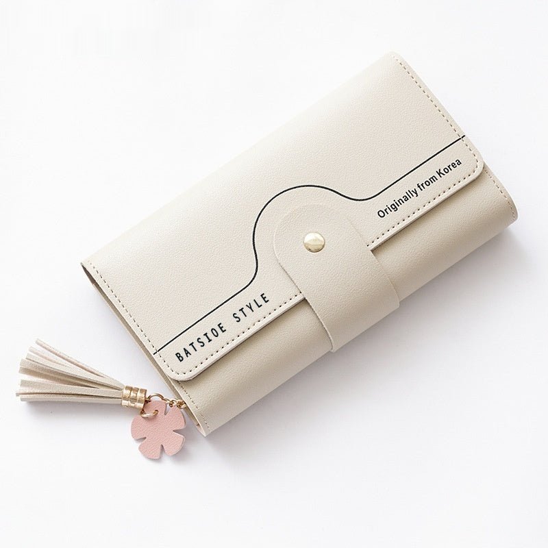 Women's Tassel Clutch Bag – Letter Buckle, Petal Design, 8 Colors - Undefyning Lynes