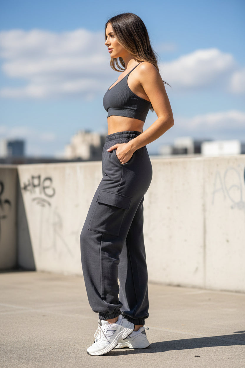 Women's Wide-Leg Cargo Pants — High-Waist Multi-Pocket - Undefyning Lynes