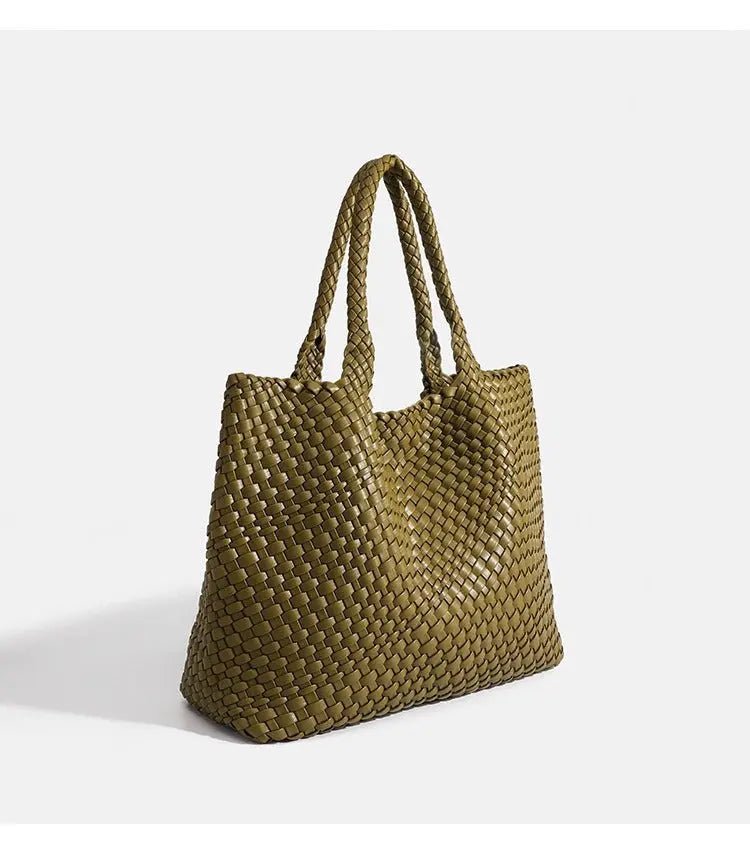 Woven Chic Shoulder Bag: The Ultimate Spacious Essential for Effortless Style - Undefyning Lynes