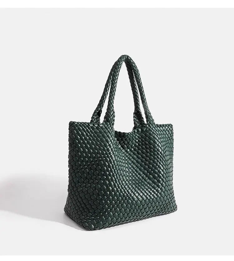 Woven Chic Shoulder Bag: The Ultimate Spacious Essential for Effortless Style - Undefyning Lynes