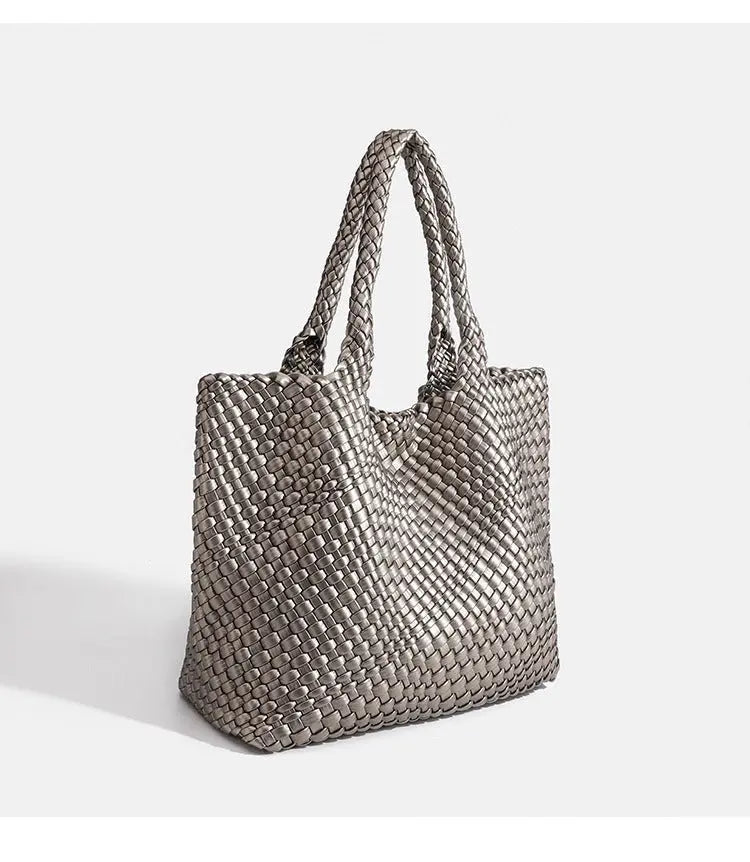Woven Chic Shoulder Bag: The Ultimate Spacious Essential for Effortless Style - Undefyning Lynes