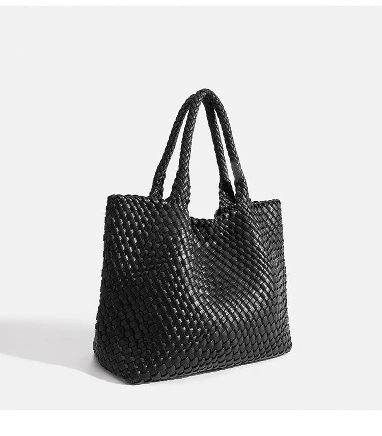 Woven Chic Shoulder Bag: The Ultimate Spacious Essential for Effortless Style - Undefyning Lynes