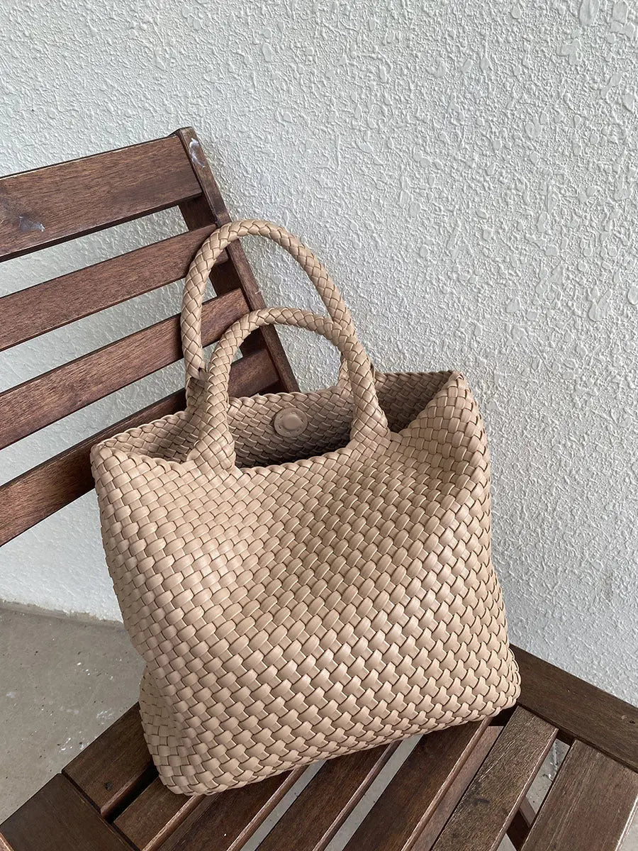 Woven Chic Shoulder Bag: The Ultimate Spacious Essential for Effortless Style - Undefyning Lynes